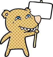 Cartoon bear character vector