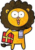 Cartoon lion character vector