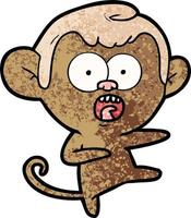 Vector monkey character in cartoon style