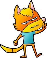 Vector fox character in cartoon style