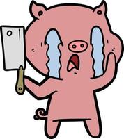 Cartoon pig character vector