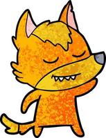 Vector fox character in cartoon style