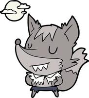 Vector werewolf character in cartoon style