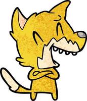 Vector fox character in cartoon style