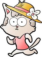 Cartoon cat character vector