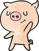 personaje de dibujos animados de cerdo vector