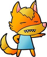 Vector fox character in cartoon style