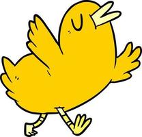 Vector bird character in cartoon style