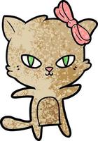 Vector cat character in cartoon style