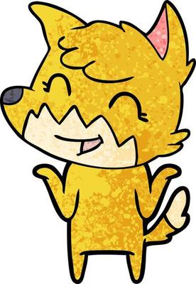 Vector fox character in cartoon style