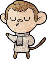 Cartoon monkey character vector