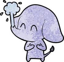 Vector elephant character in cartoon style