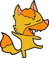 Vector fox character in cartoon style