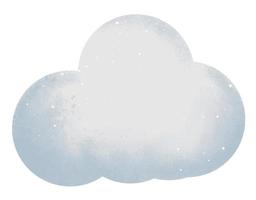 Cute pastel cloud on white background for printing poster for kids. Watercolor illustration of a cloud. photo