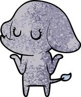 personaje de elefante vectorial en estilo de dibujos animados vector