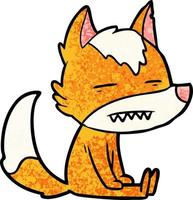 Vector fox character in cartoon style