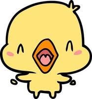 Vector bird character in cartoon style