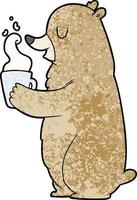 Vector bear character in cartoon style