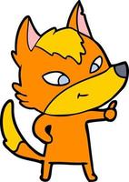 Vector fox character in cartoon style