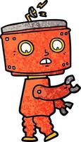 personaje de robot de dibujos animados vector