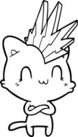 Cartoon cat character vector