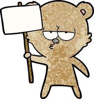 Vector bear character in cartoon style