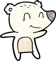 Vector polar bear character in cartoon style