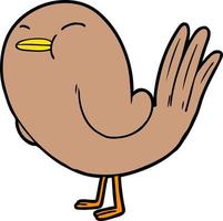 Vector bird character in cartoon style