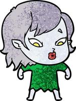 Cartoon vampire girl character vector