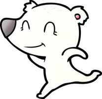 Cartoon polar bear character vector