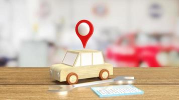 car and tool for auto service  3d rendering photo