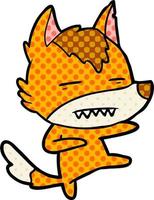 Vector fox character in cartoon style