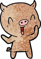 Cartoon pig character vector