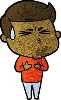Vector man character in cartoon style