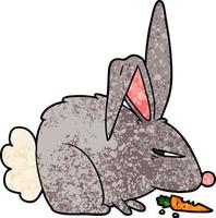 personaje de conejo vectorial en estilo de dibujos animados vector