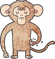 Vector monkey character in cartoon style