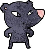 Vector bear character in cartoon style