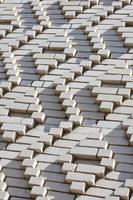 A pattern made of white bricks in the form of diamond shapes. Decoration of the walls during the Soviet Union photo
