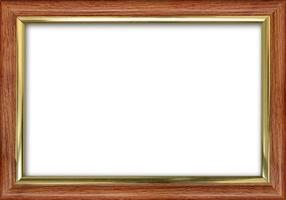 Empty picture frame with a free place inside, isolated on white photo