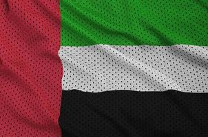 bandera de los emiratos árabes unidos impresa en una prenda deportiva de nailon y poliéster foto