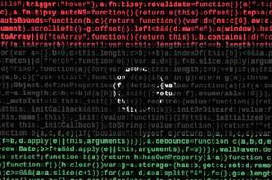 Libya flag  is depicted on the screen with the program code. The concept of modern technology and site development photo