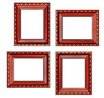 Set of empty picture frames with free space inside, isolated on white photo