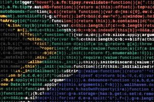 South Africa flag  is depicted on the screen with the program code. The concept of modern technology and site development photo