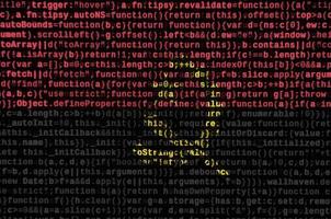 Angola flag  is depicted on the screen with the program code. The concept of modern technology and site development photo