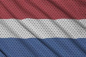 Netherlands flag printed on a polyester nylon sportswear mesh fa photo