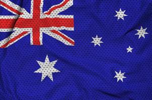 Australia flag printed on a polyester nylon sportswear mesh fabr photo