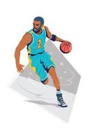 Male Basketball Player Concept vector