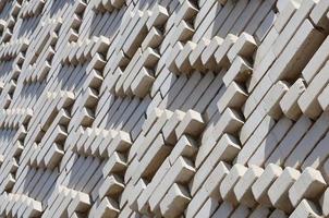 A pattern made of white bricks in the form of diamond shapes. Decoration of the walls during the Soviet Union photo