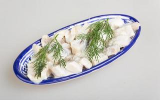 Herring Filet on white photo