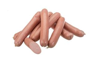 Sausages on white photo